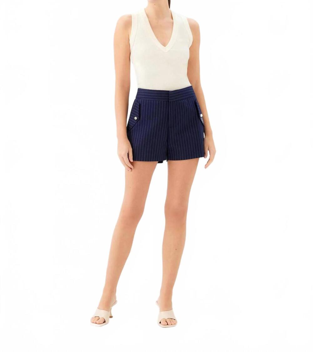 NEW FIFTEEN TWENTY women's alma shorts in blue stripe